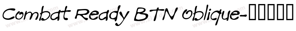Combat Ready BTN Oblique字体转换